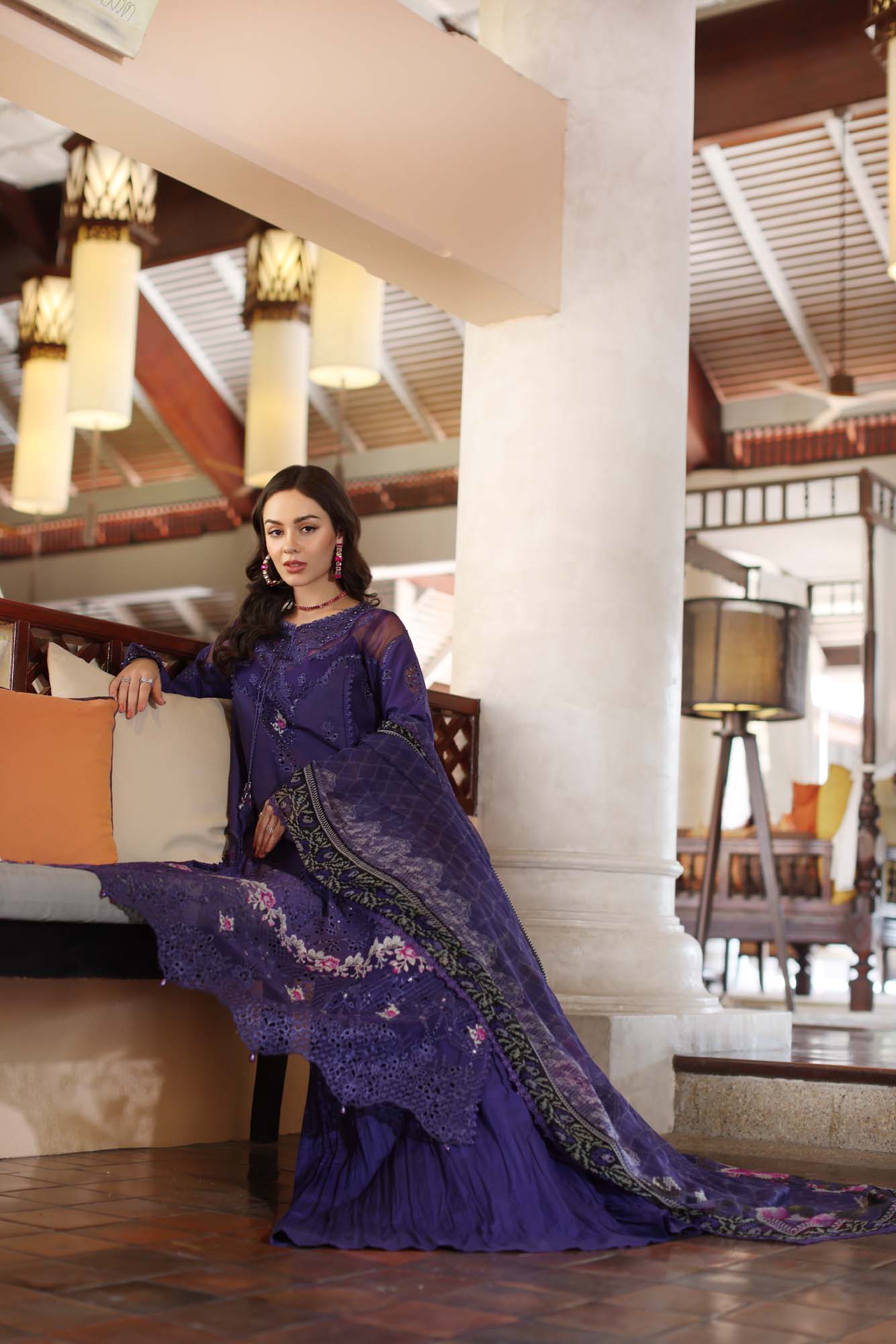 Noor by Saadia Asad | Eid Luxury Laserkari 25 | D4-B - House Of Hania