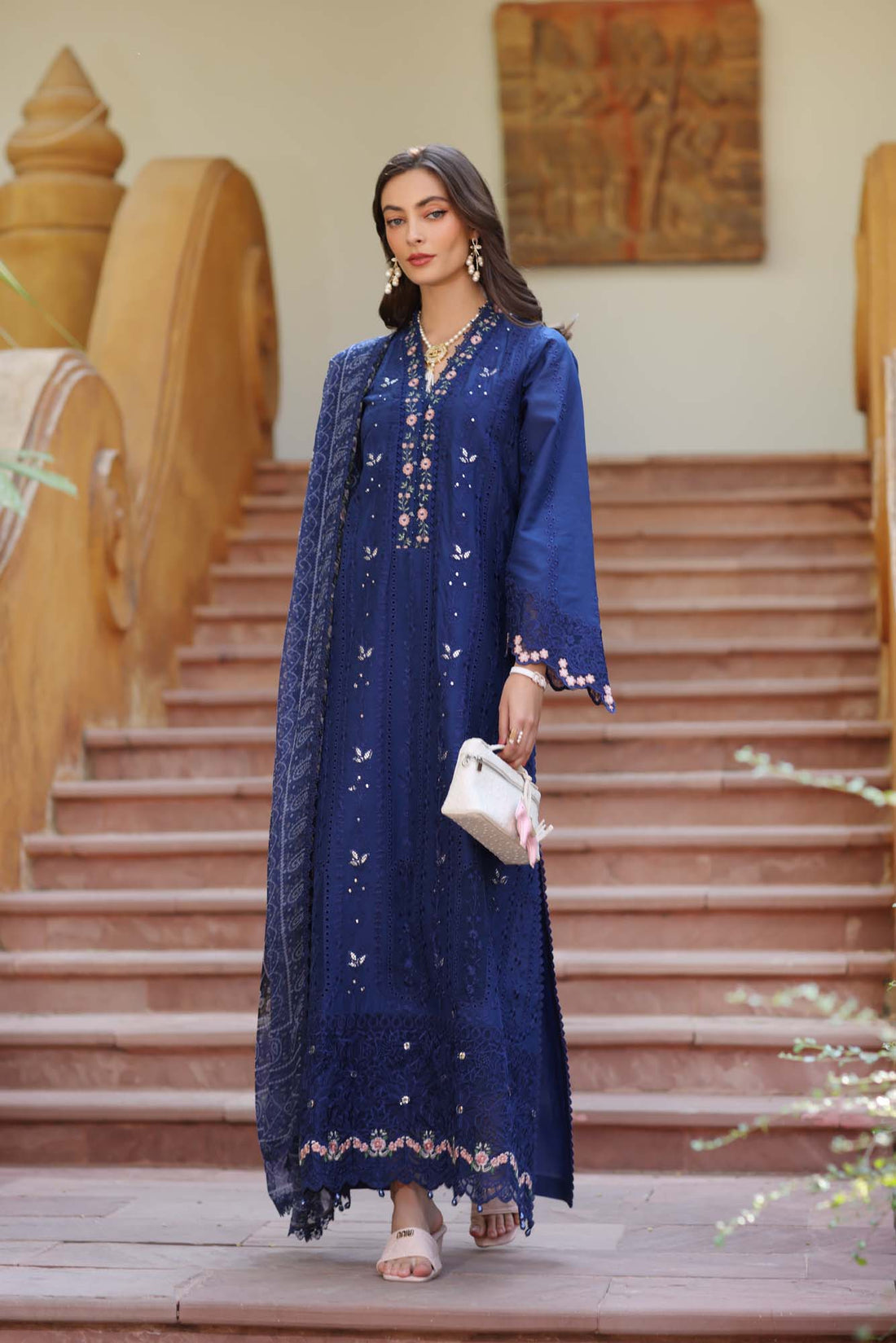 Noor by Saadia Asad | Eid Luxury Laserkari 25 | D5-B - House Of Hania