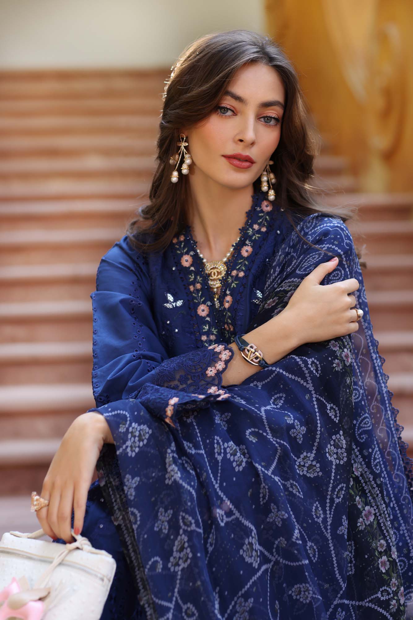 Noor by Saadia Asad | Eid Luxury Laserkari 25 | D5-B - House Of Hania