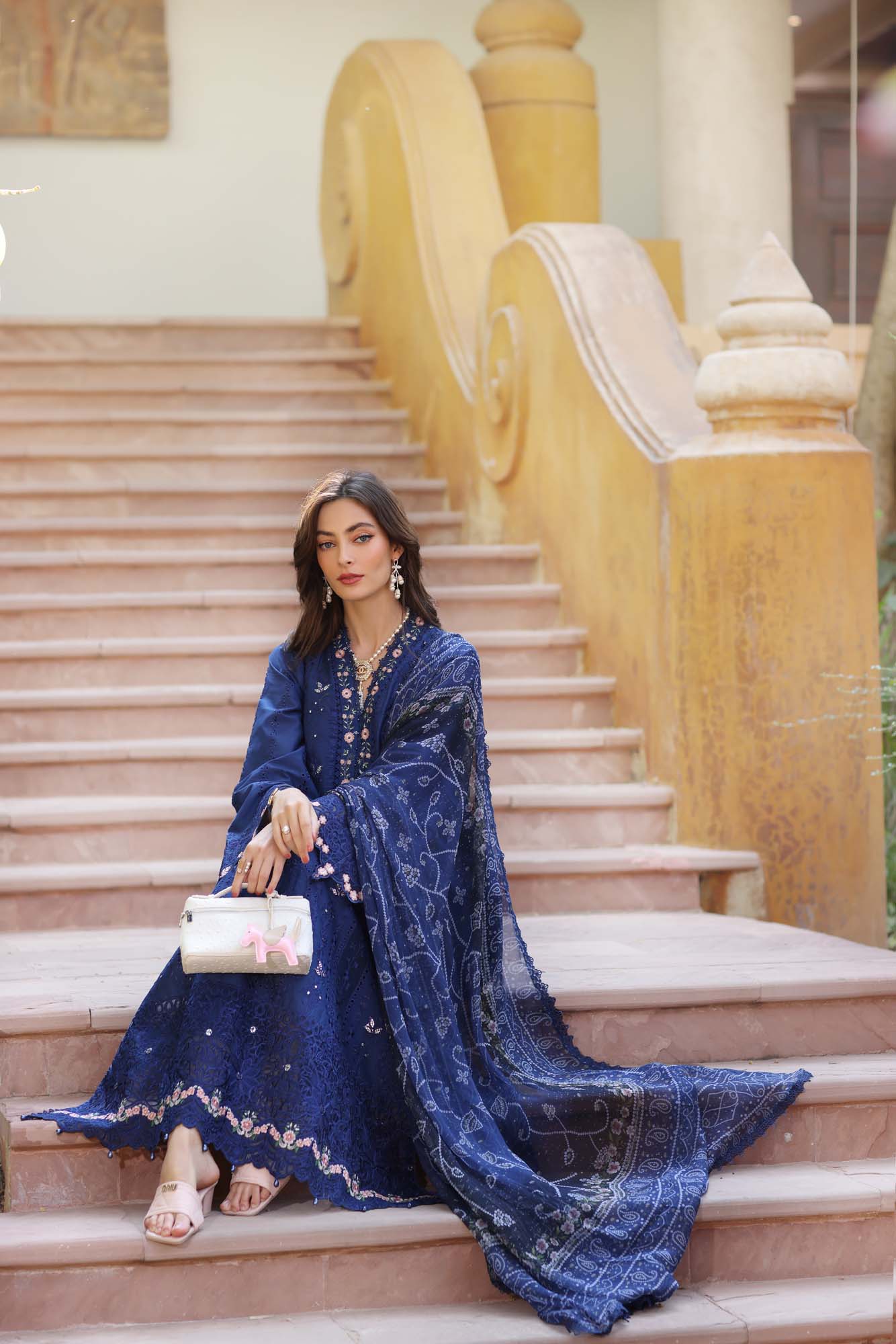 Noor by Saadia Asad | Eid Luxury Laserkari 25 | D5-B - House Of Hania