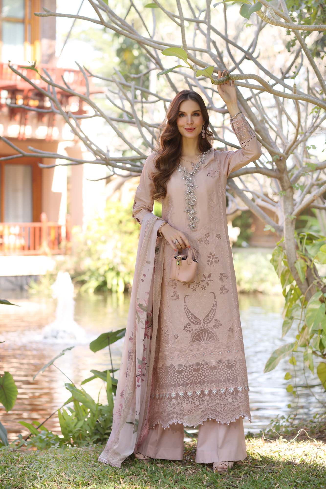Noor by Saadia Asad | Eid Luxury Laserkari 25 | D6-B - House Of Hania