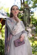 Noor by Saadia Asad | Luxury Chikankari Lawn24 | D1-B Black Ombre - House Of Hania