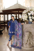 Noor by Saadia Asad | Luxury Chikankari Lawn24 | D10-B Blue Electric - House Of Hania