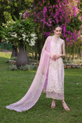 Noor by Saadia Asad | Luxury Chikankari Lawn24 | D11-A Pink Schifli - House Of Hania