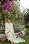 Noor by Saadia Asad | Luxury Chikankari Lawn24 | D11-B Mint Schifli - House Of Hania