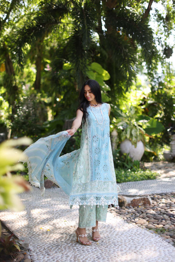 Noor by Saadia Asad | Luxury Chikankari Lawn24 | D2-A Geroze - House Of Hania