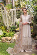Noor by Saadia Asad | Luxury Chikankari Lawn24 | D3-B Beige Schifli - House Of Hania