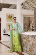 Noor by Saadia Asad | Luxury Chikankari Lawn24 | D5-A Aqua Ombre - House Of Hania