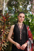 Noor by Saadia Asad | Luxury Chikankari Lawn24 | D6-A Black Laser - House Of Hania