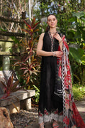 Noor by Saadia Asad | Luxury Chikankari Lawn24 | D6-A Black Laser - House Of Hania
