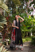 Noor by Saadia Asad | Luxury Chikankari Lawn24 | D6-A Black Laser - House Of Hania