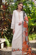 Noor by Saadia Asad | Luxury Chikankari Lawn24 | D6-B White Laser - House Of Hania
