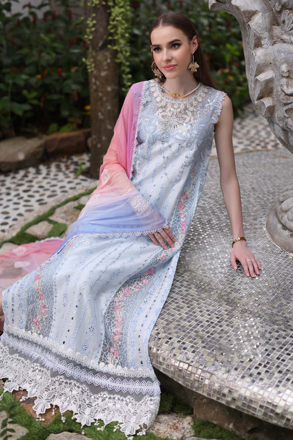 Noor by Saadia Asad | Luxury Chikankari Lawn24 | D7-A Multi Tkm - House Of Hania