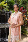 Noor by Saadia Asad | Luxury Chikankari Lawn24 | D7-B Peach Tkm - House Of Hania