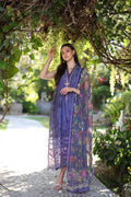 Noor by Saadia Asad | Luxury Chikankari Lawn24 | D8-A Purple - House Of Hania