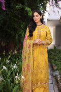 Noor by Saadia Asad | Luxury Chikankari Lawn24 | D8-B Mustard - House Of Hania