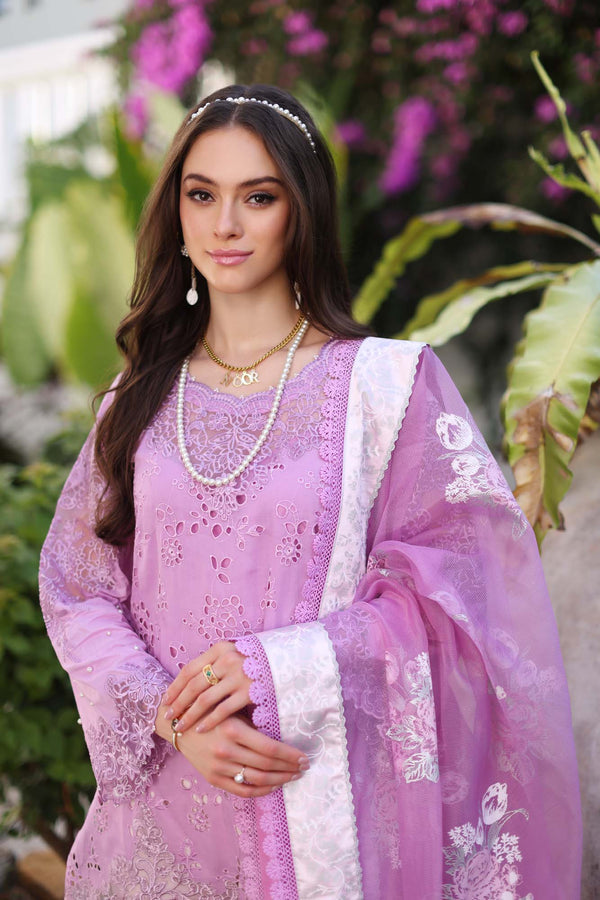 Noor by Saadia Asad | Luxury Chikankari Lawn24 | D9-A Pink - House Of Hania