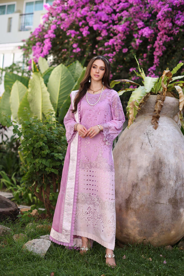 Noor by Saadia Asad | Luxury Chikankari Lawn24 | D9-A Pink - House Of Hania