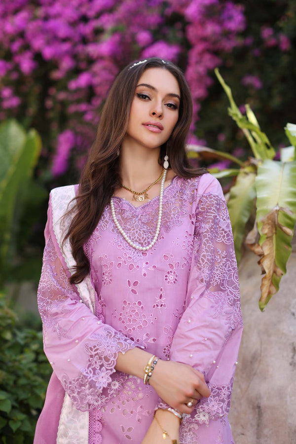 Noor by Saadia Asad | Luxury Chikankari Lawn24 | D9-A Pink - House Of Hania