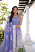 Noor by Saadia Asad | Luxury Chikankari Lawn24 | D9-B Purple - House Of Hania