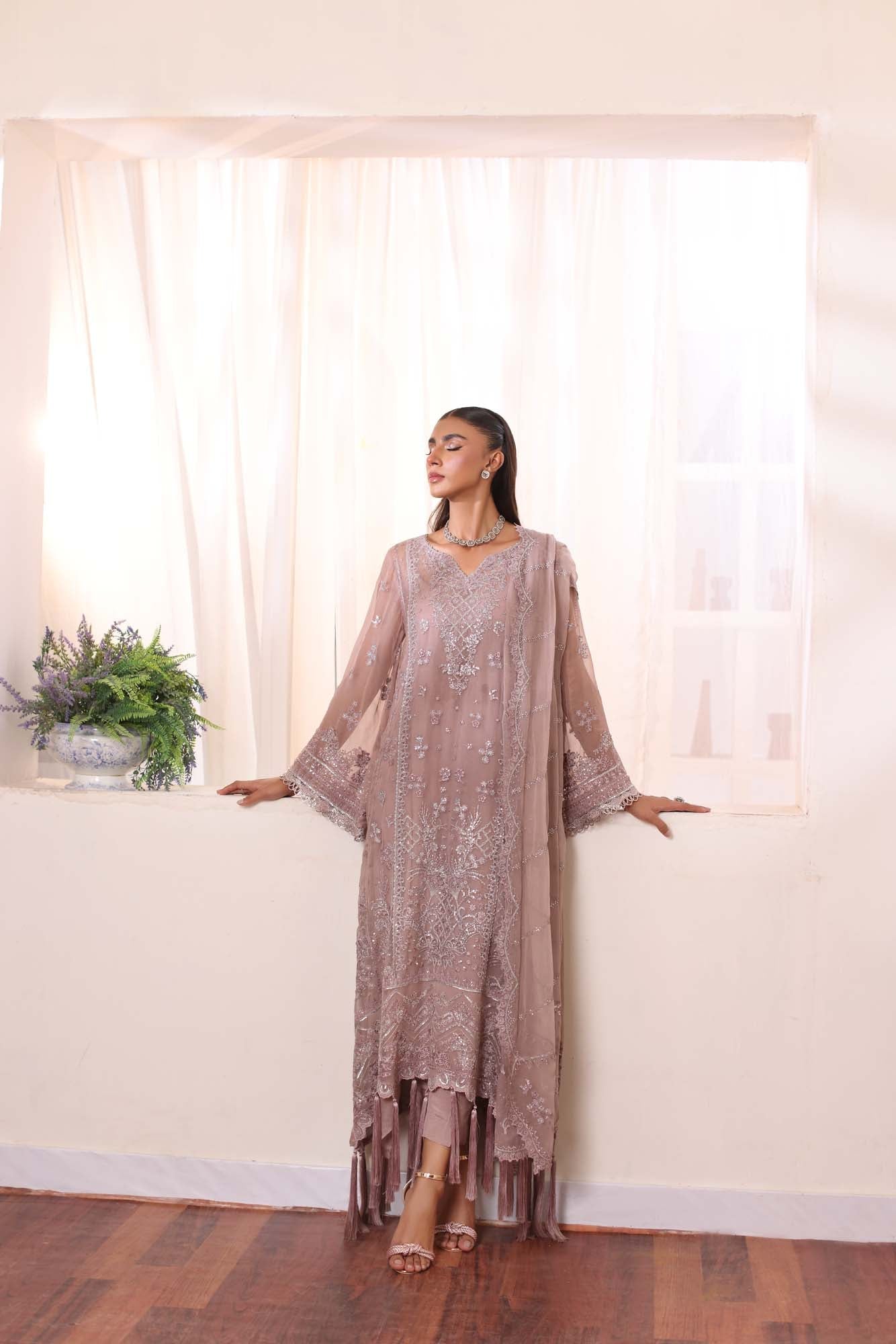 Noor by Saadia Asad | Noor Chiffon De Luxe | D7 - House Of Hania
