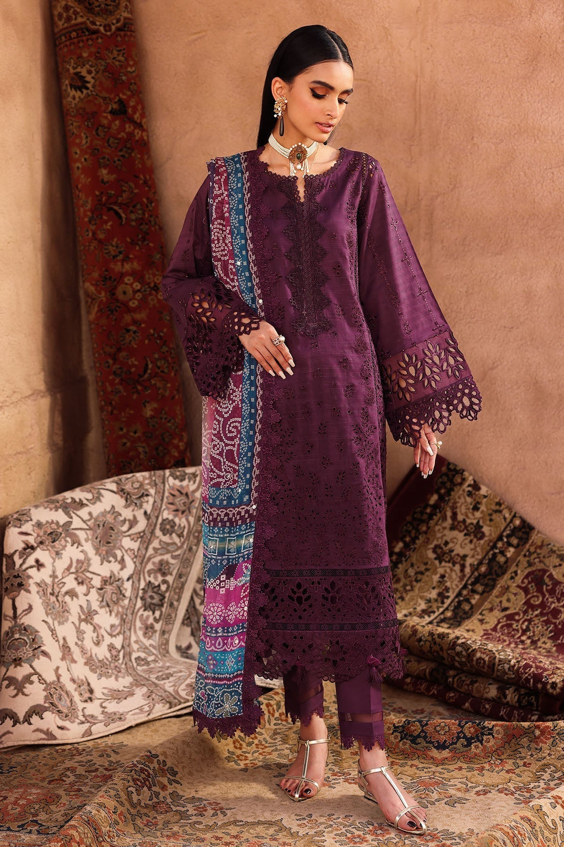 Nureh | Bazaar Lawn | NE-161 - House Of Hania