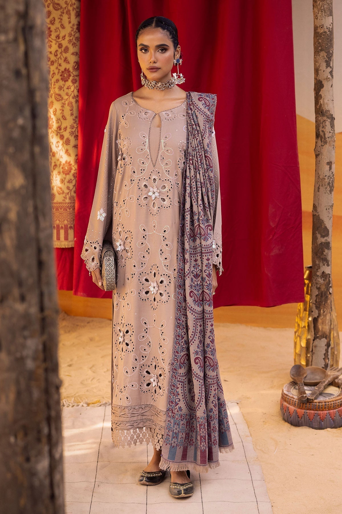 Nureh | Exclusive Shawls | NE-62 E - House Of Hania