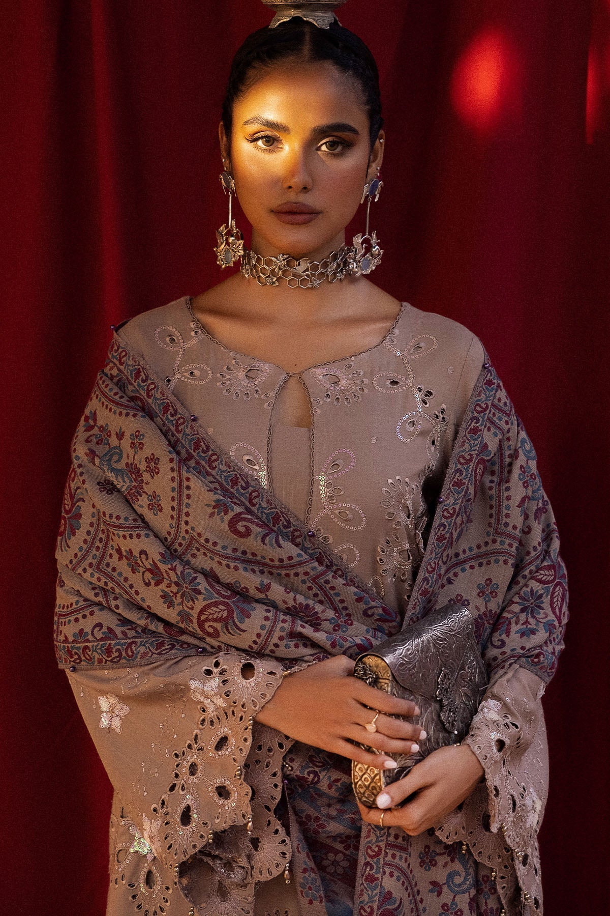 Nureh | Exclusive Shawls | NE-62 E - House Of Hania