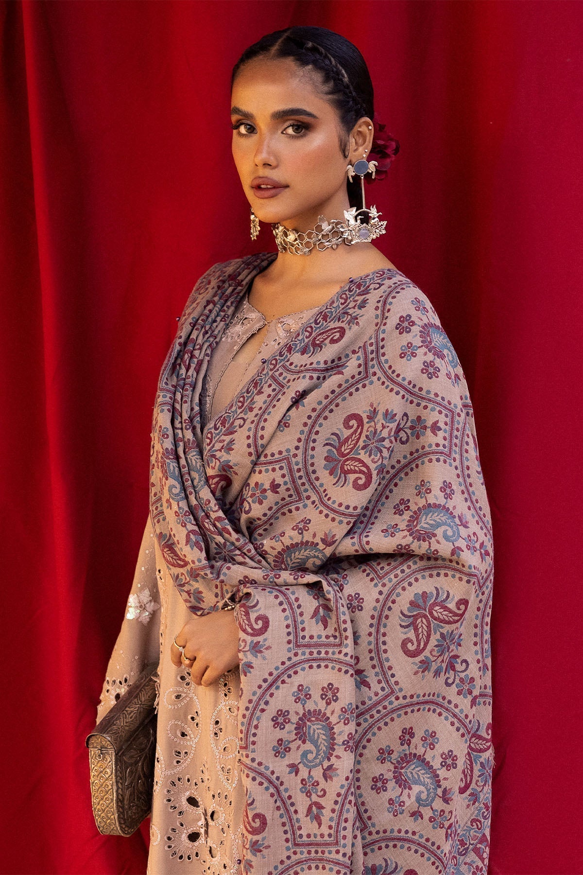 Nureh | Exclusive Shawls | NE-62 E - House Of Hania