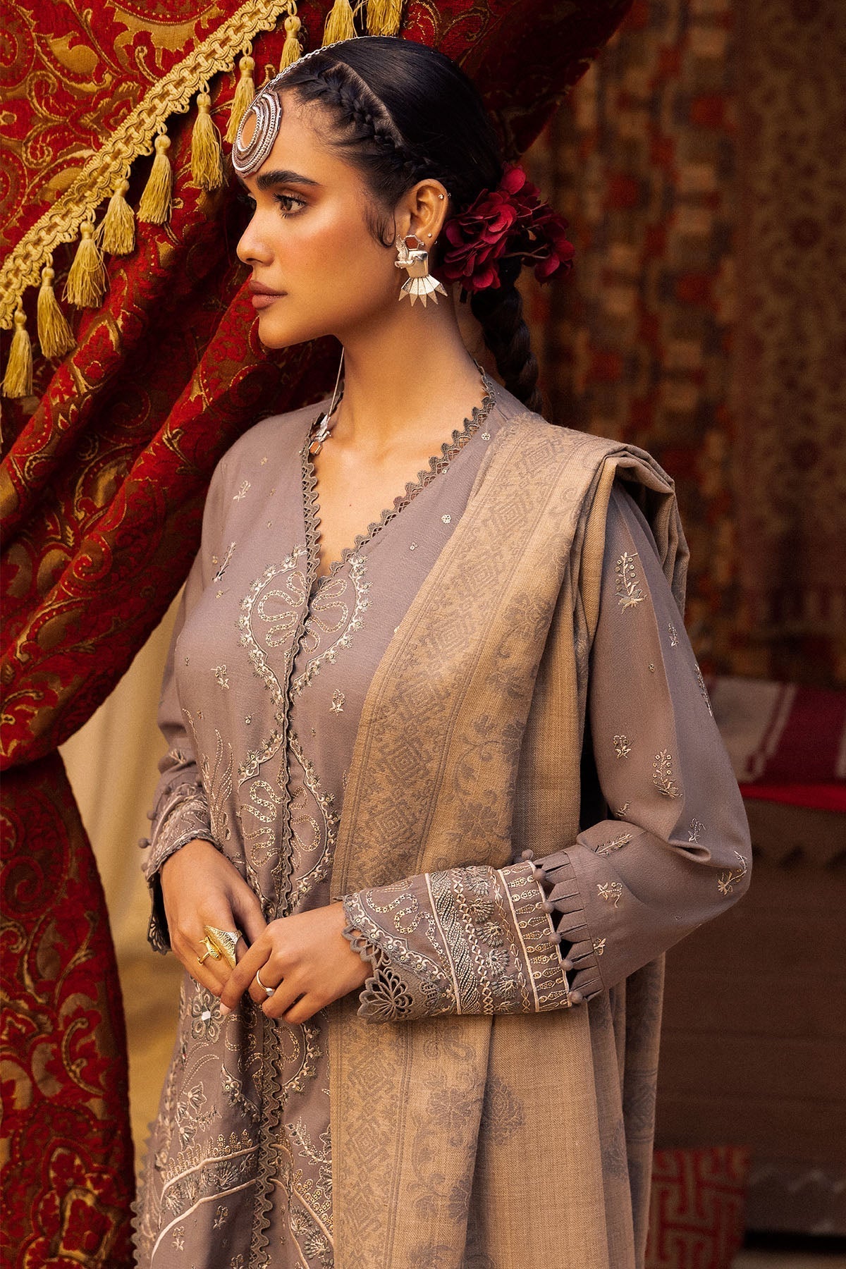 Nureh | Exclusive Shawls | NE-63 E - House Of Hania