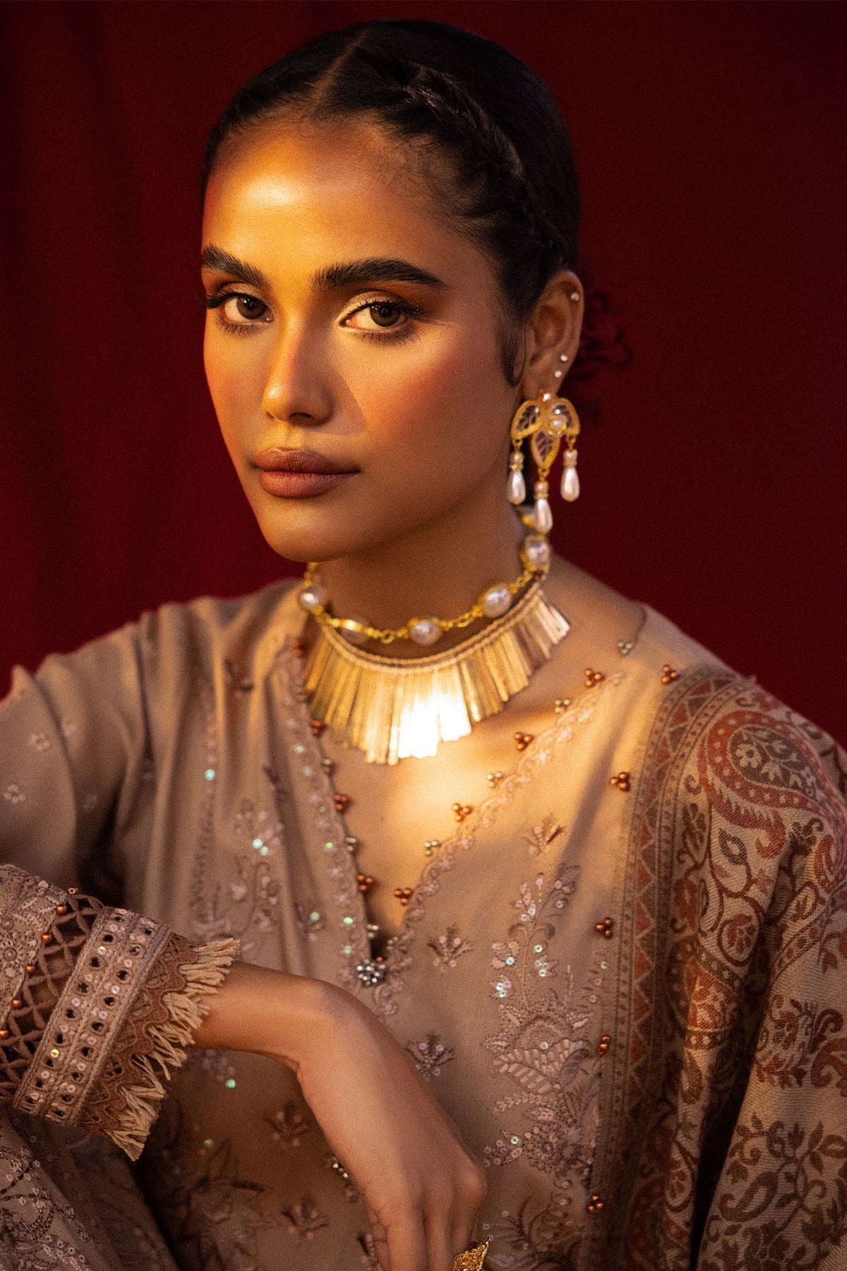 Nureh | Exclusive Shawls | NE-65 E - House Of Hania