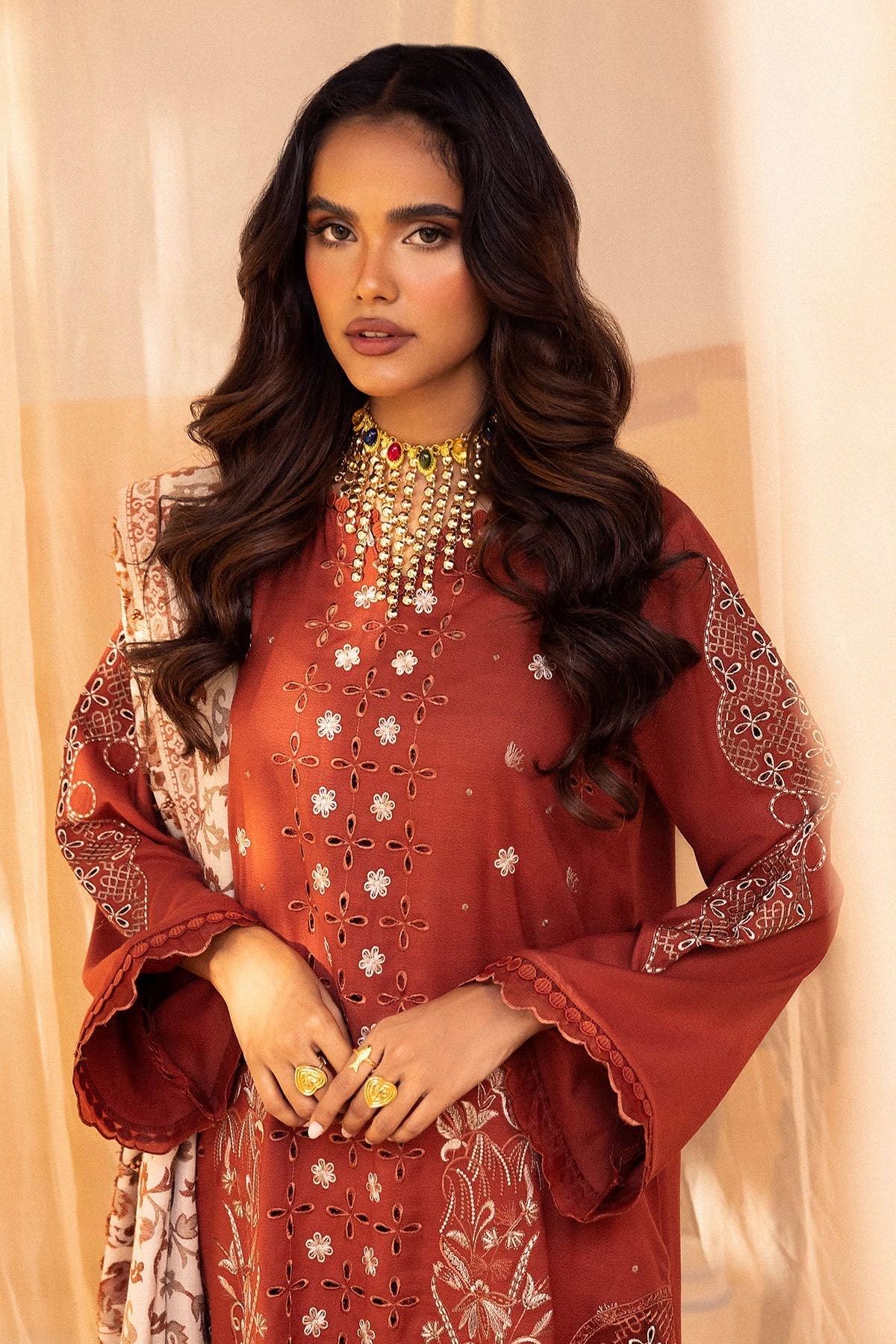 Nureh | Exclusive Shawls | NE-66 E - House Of Hania