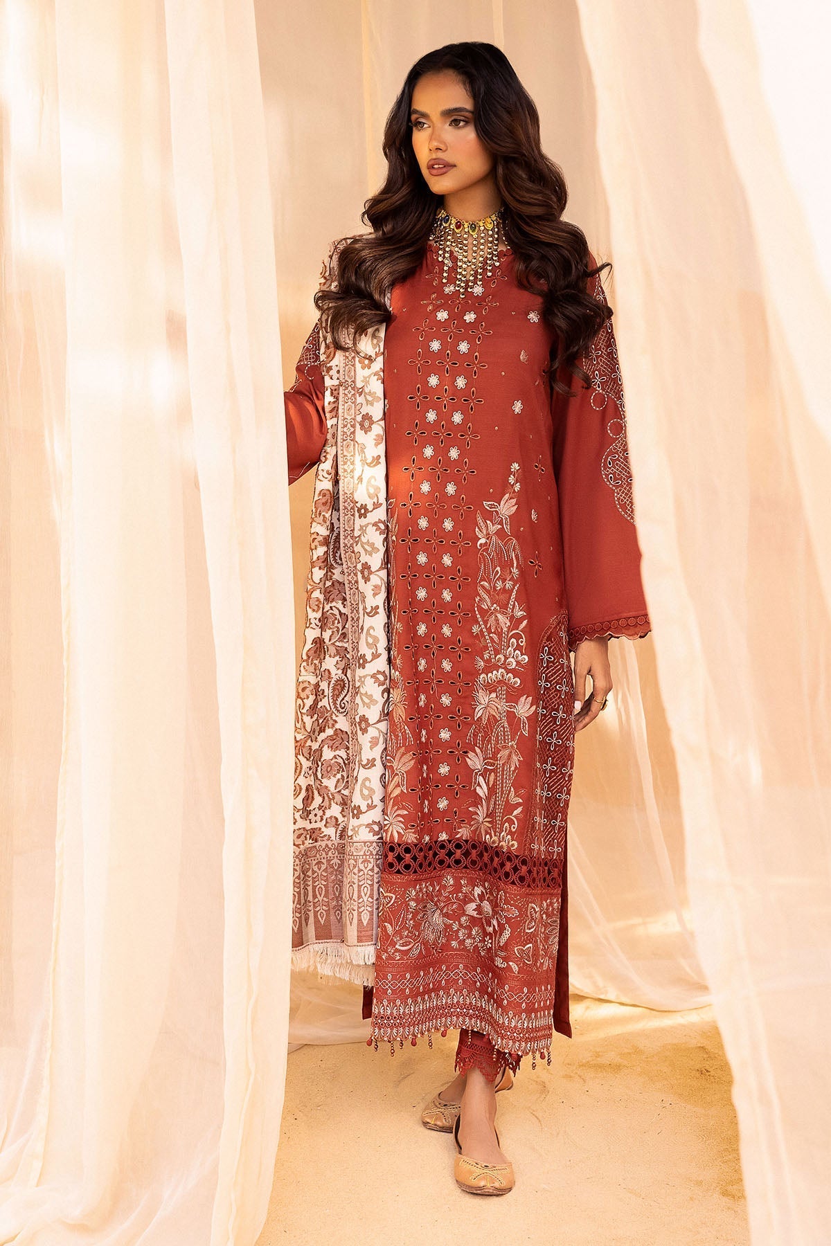 Nureh | Exclusive Shawls | NE-66 E - House Of Hania