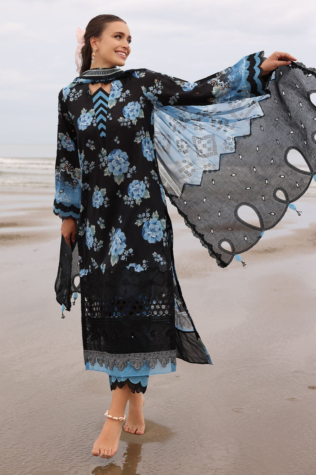 Nureh | Gardenia Embroidered Lawn 25 | NSG-171 - House Of Hania