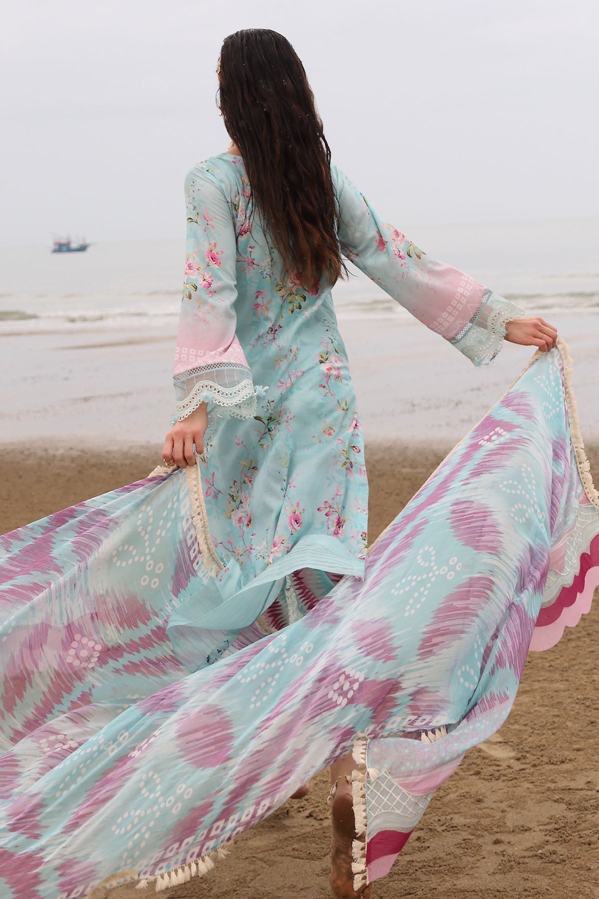 Nureh | Gardenia Embroidered Lawn 25 | NSG-173 - House Of Hania