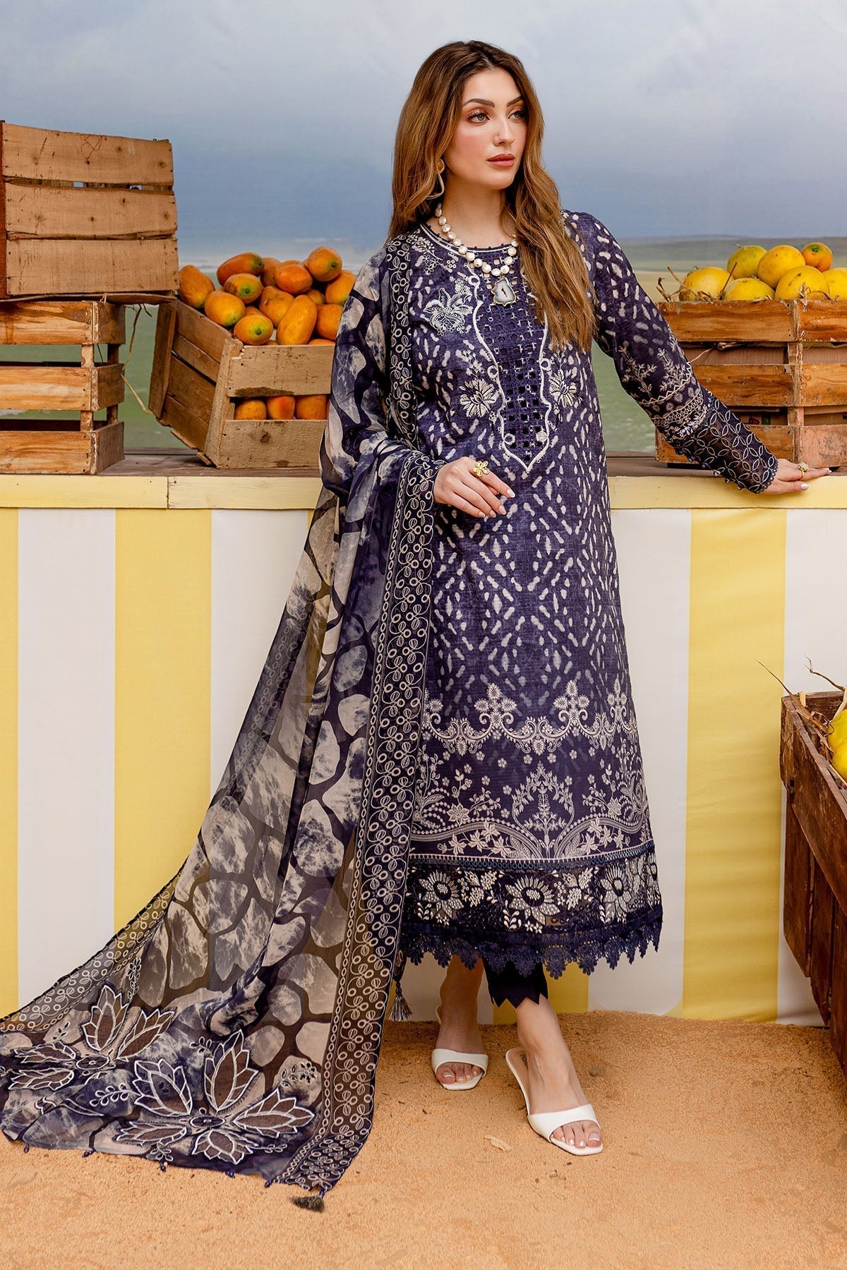 Nureh | Gardenia Lawn 25 | NSG-182 - House Of Hania