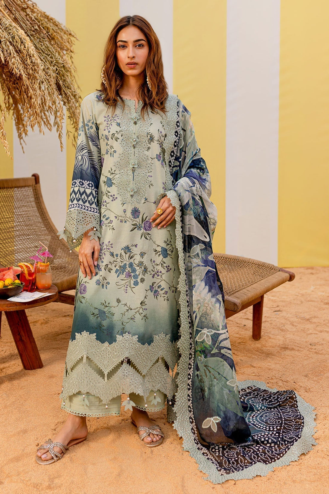 Nureh | Gardenia Lawn 25 | NSG-183 - House Of Hania