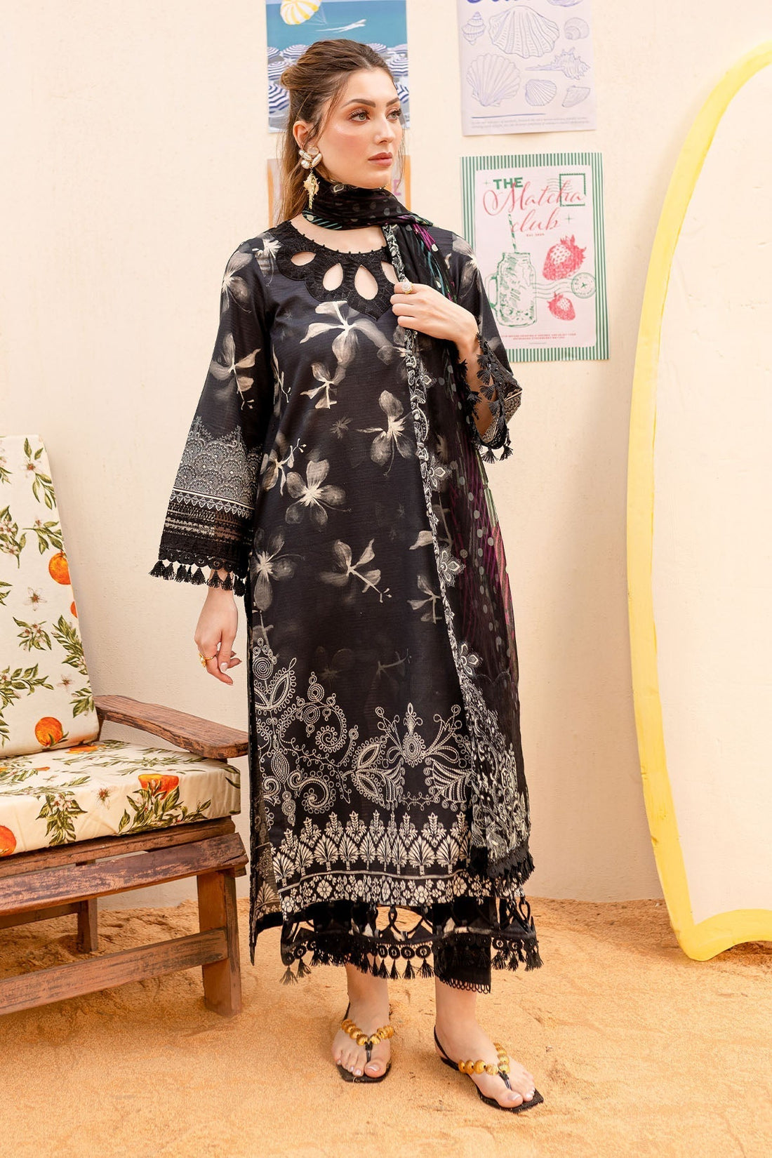 Nureh | Gardenia Lawn 25 |NSG-185 - House Of Hania