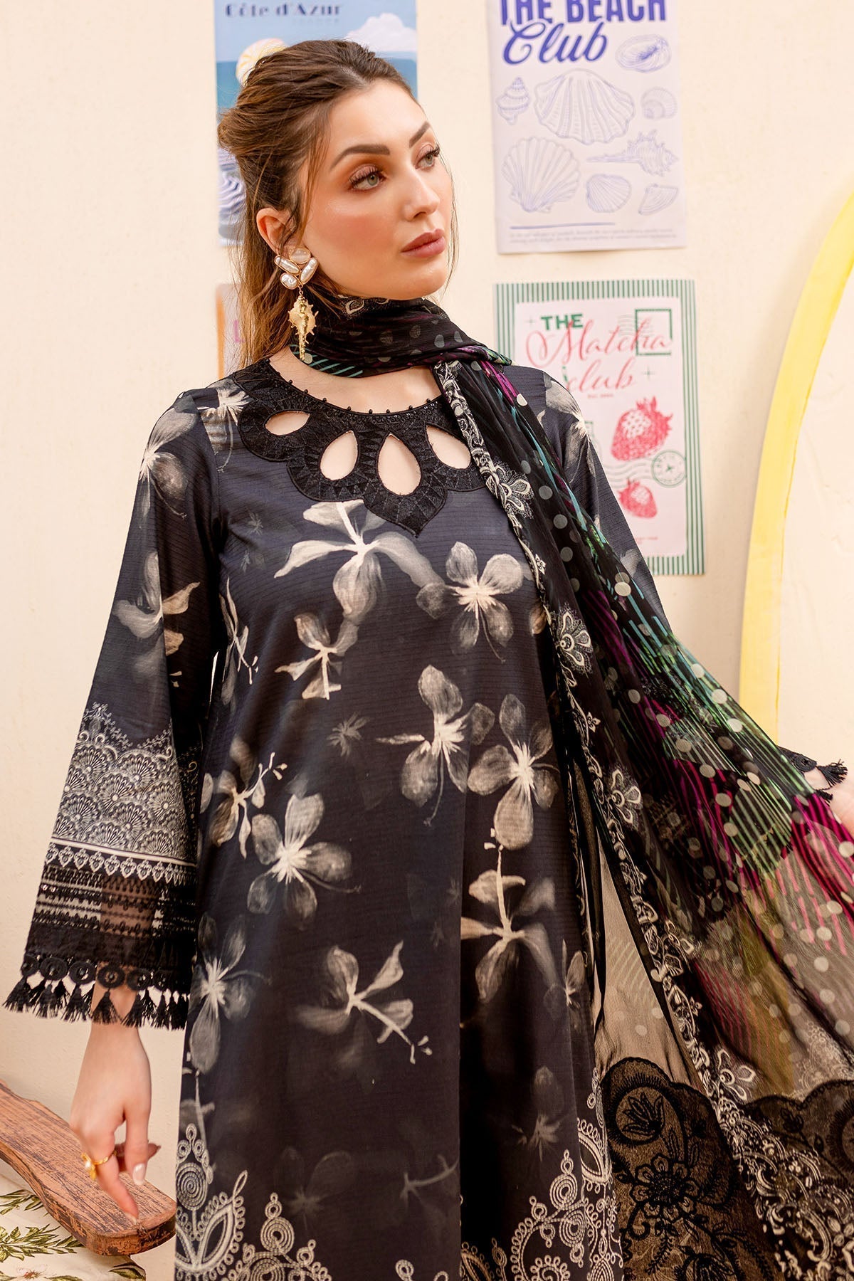 Nureh | Gardenia Lawn 25 |NSG-185 - House Of Hania