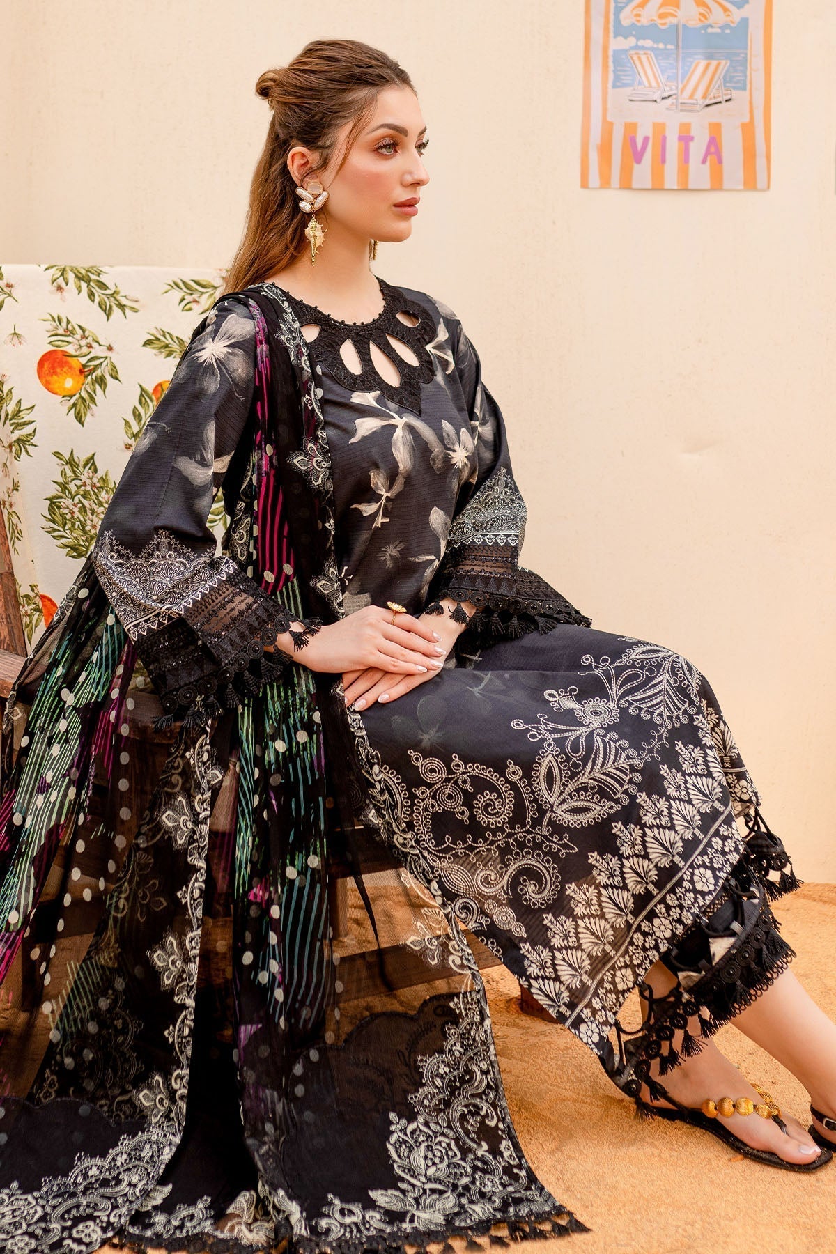 Nureh | Gardenia Lawn 25 |NSG-185 - House Of Hania