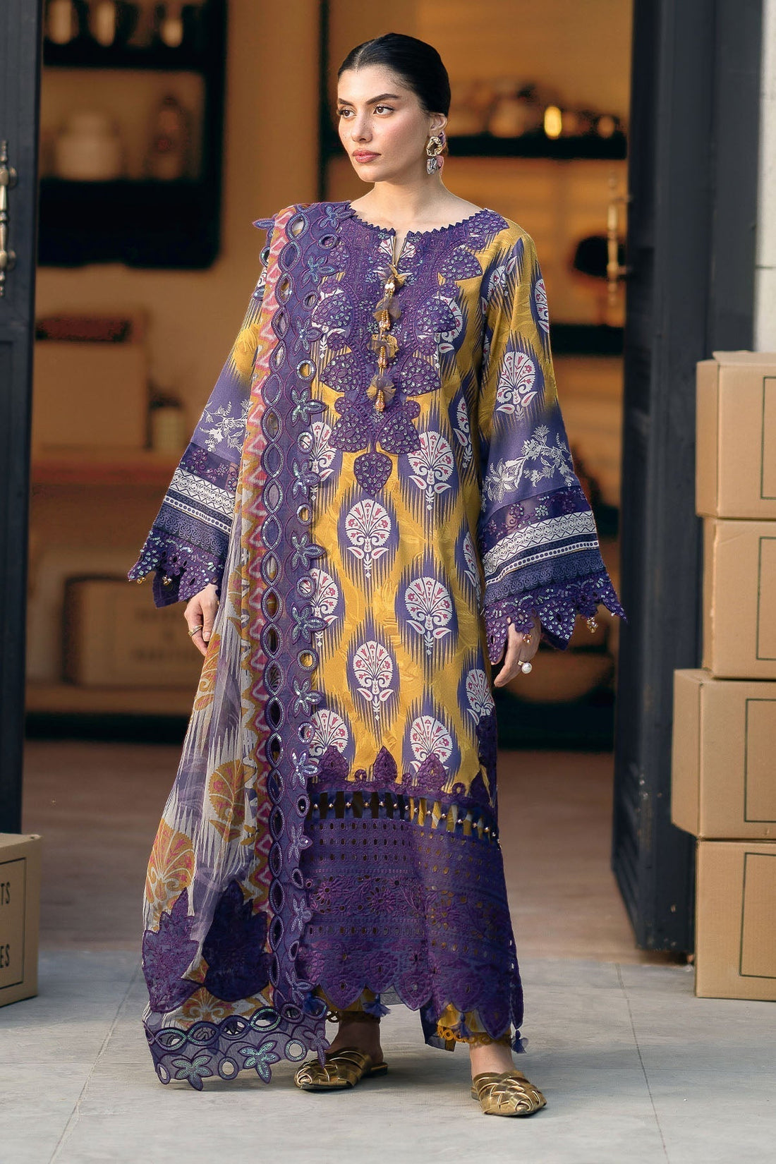 Nureh | Glam Girl Lawn | GL-22 - House Of Hania