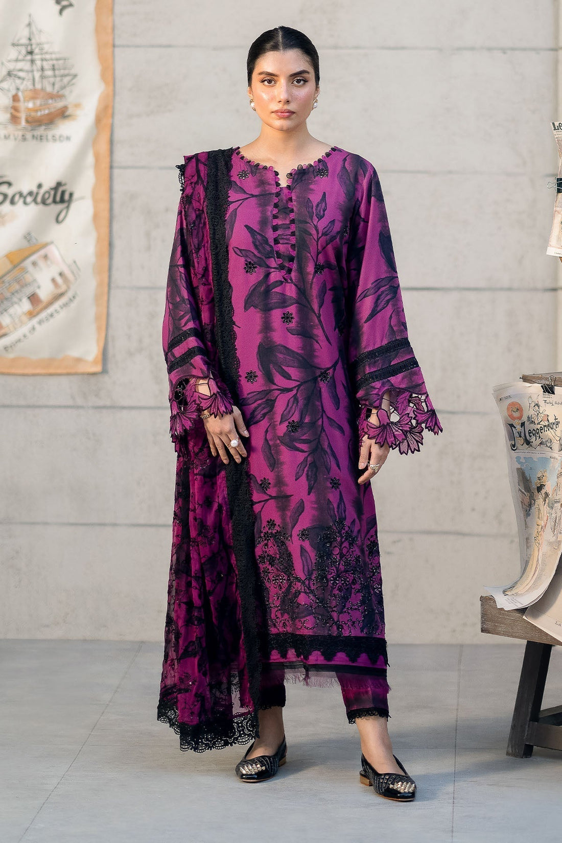 Nureh | Glam Girl Lawn | GL-23 - House Of Hania