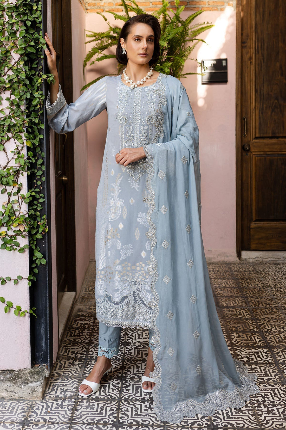 Nureh | Lawn Jacquard | NE-152 - House Of Hania