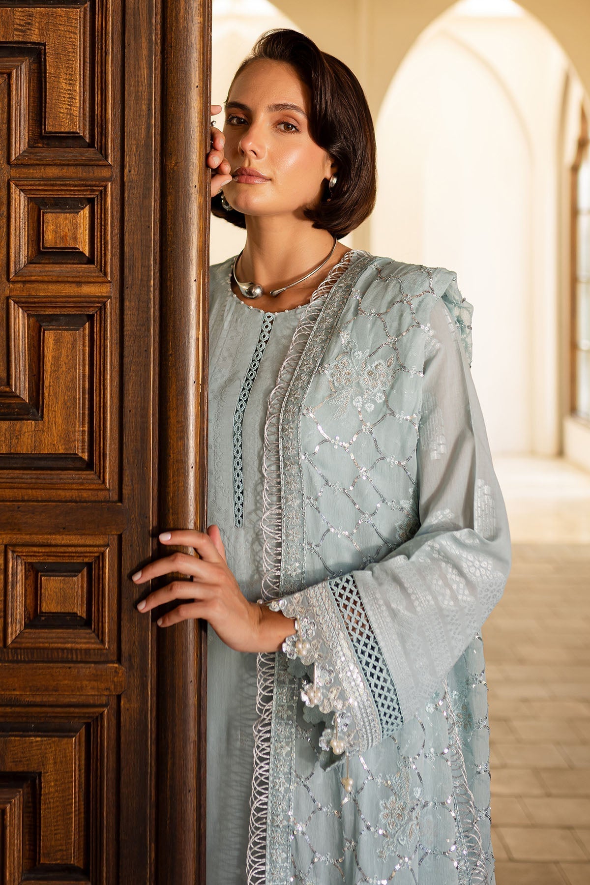 Nureh | Lawn Jacquard | NE-154 - House Of Hania