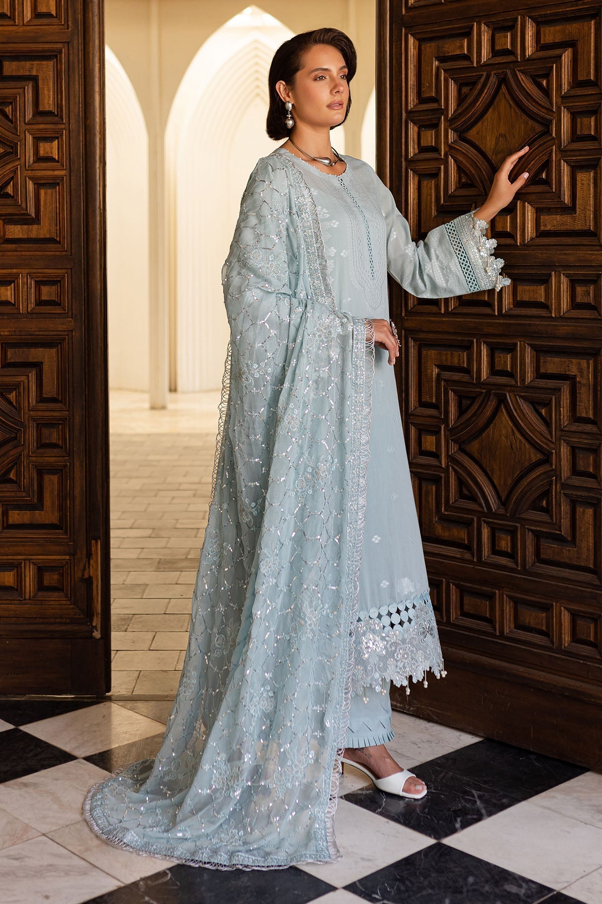 Nureh | Lawn Jacquard | NE-154 - House Of Hania