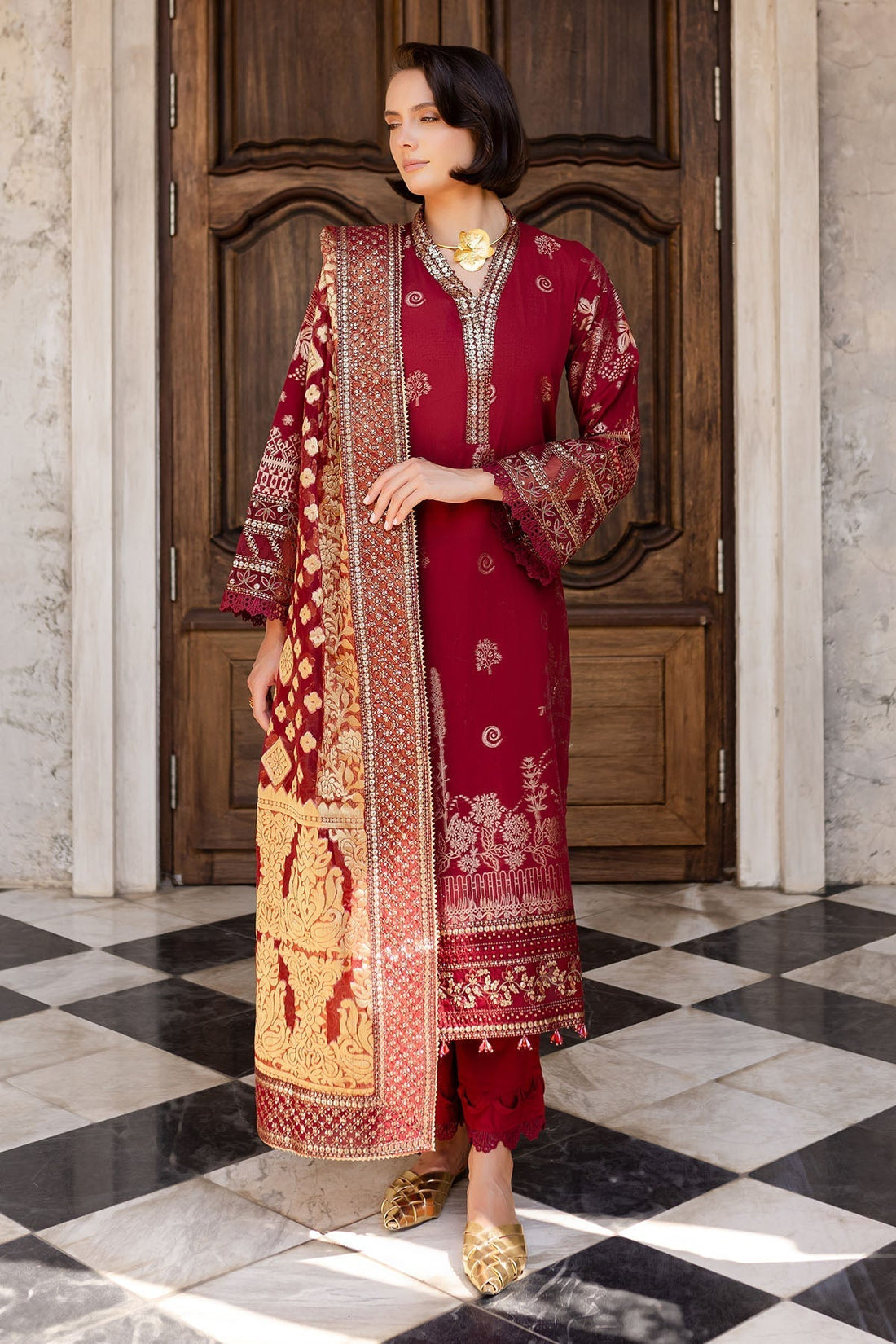Nureh | Lawn Jacquard | NE-155 - House Of Hania