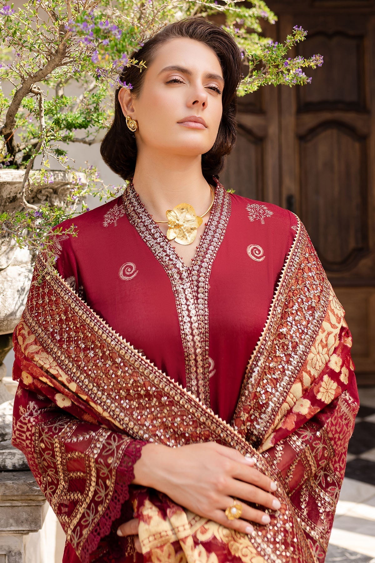 Nureh | Lawn Jacquard | NE-155 - House Of Hania