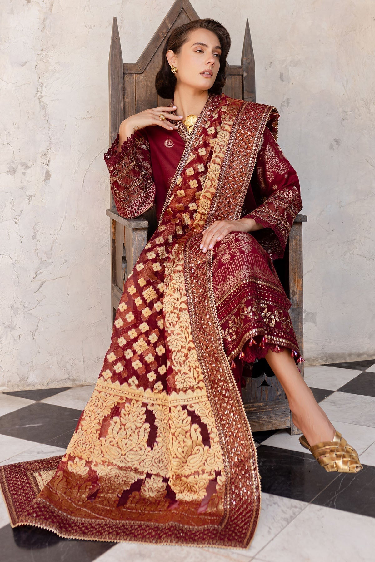 Nureh | Lawn Jacquard | NE-155 - House Of Hania