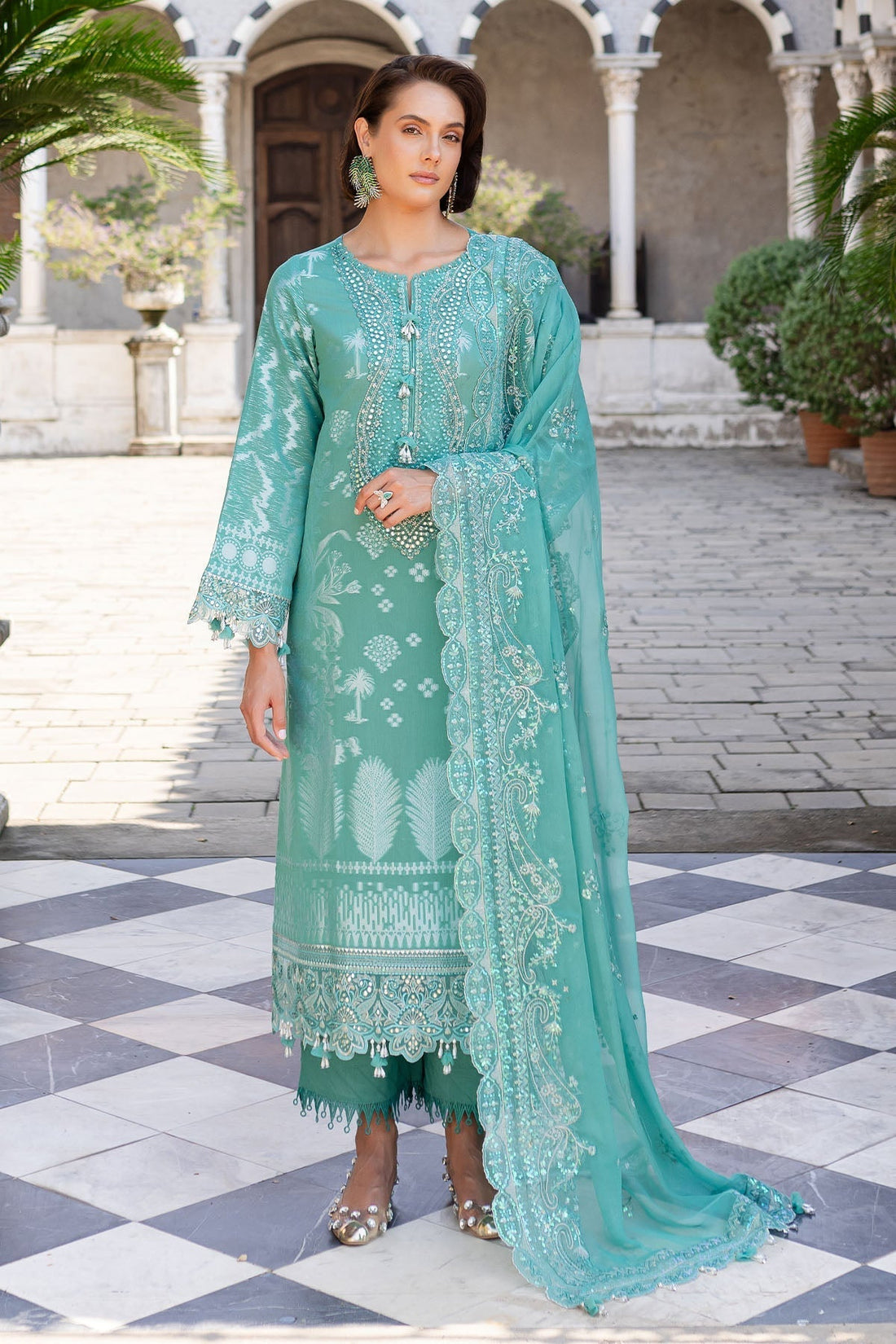 Nureh | Lawn Jacquard | NE-157 - House Of Hania