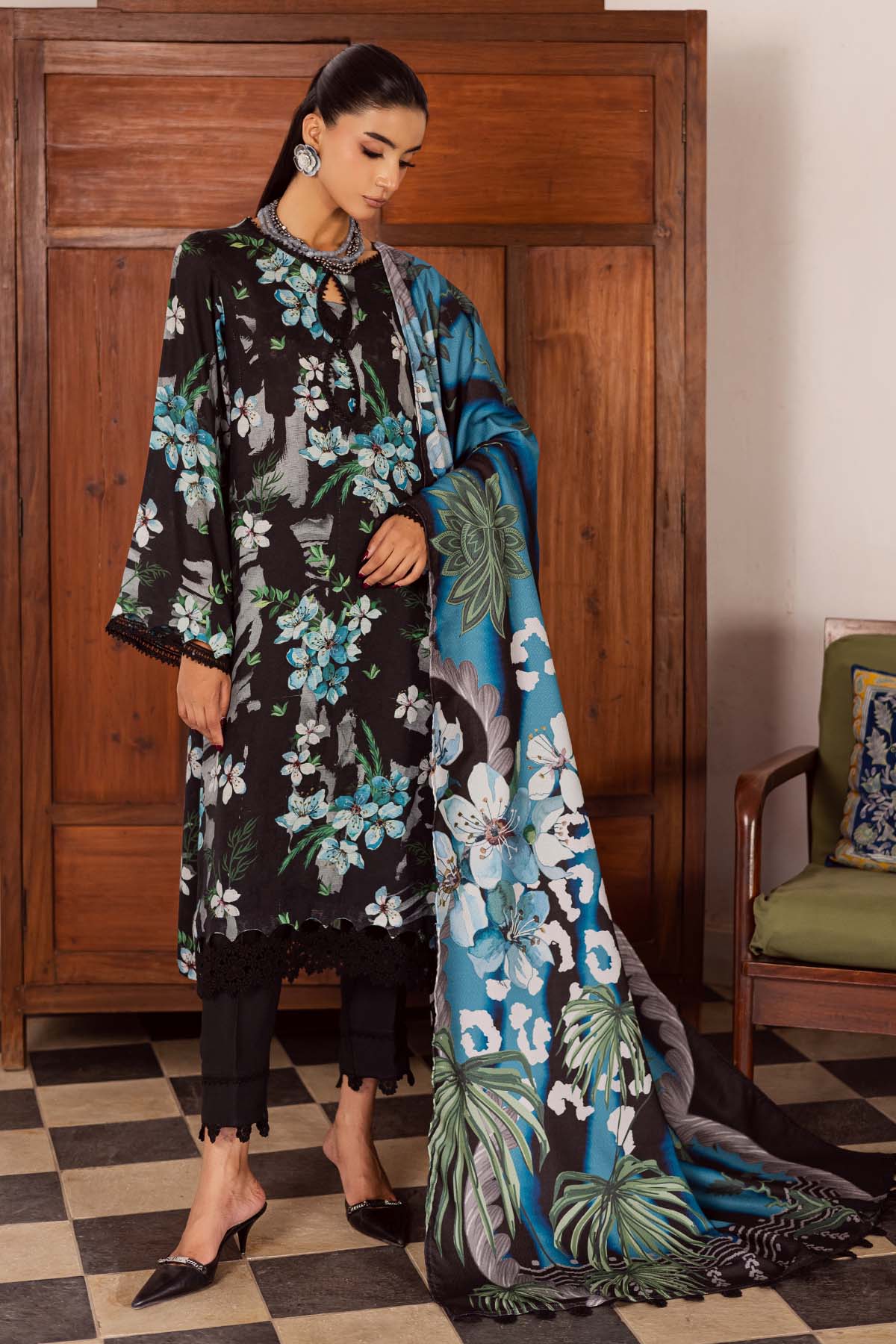 Nureh | Linen Jacquard | SP-194 - House Of Hania